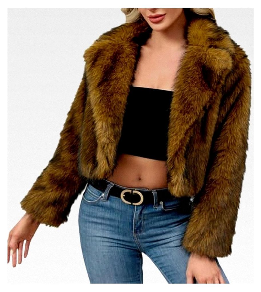 Damen Kunstpelz Mantel für den Winter