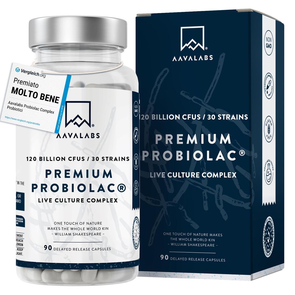 Aavalabs Probiotici Premium | 30 ceppi e 120 miliardi di Immagine del prodotto 
