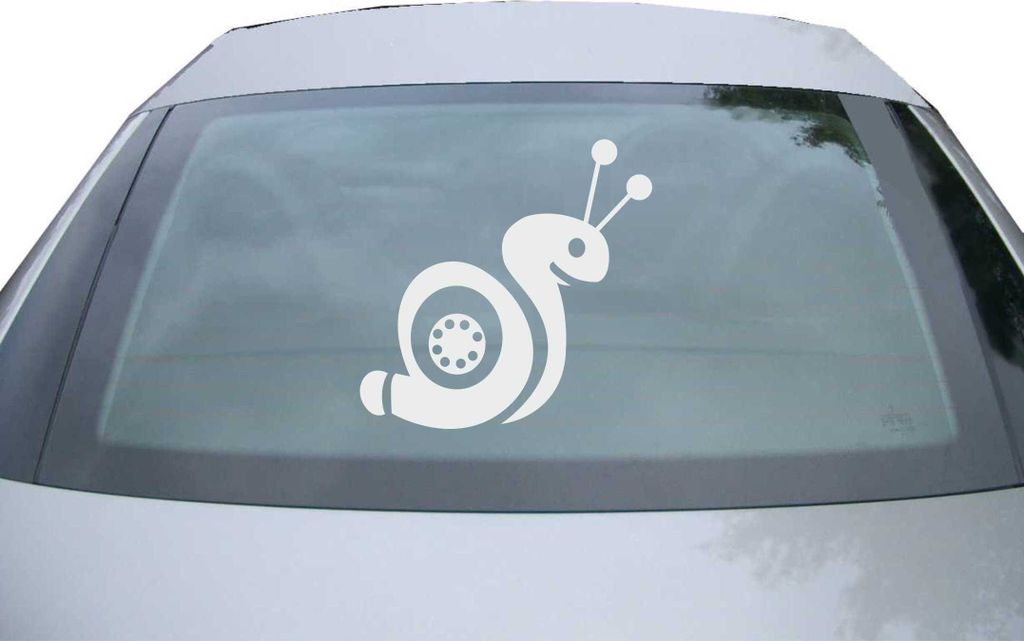 Indigos UG - Aufkleber Heckscheibe & Motorklappe DE6083 - silber - 600x594 mm - turbo snail III - Auto Scheiben Fenster Heckklappe Tuning Racing JD...