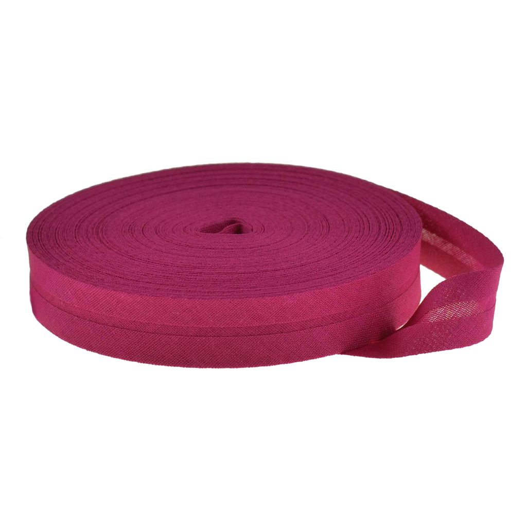 25m Schrägband Baumwolle uni 20mm breit gefalzt Einfassband 50 Farben wählbar