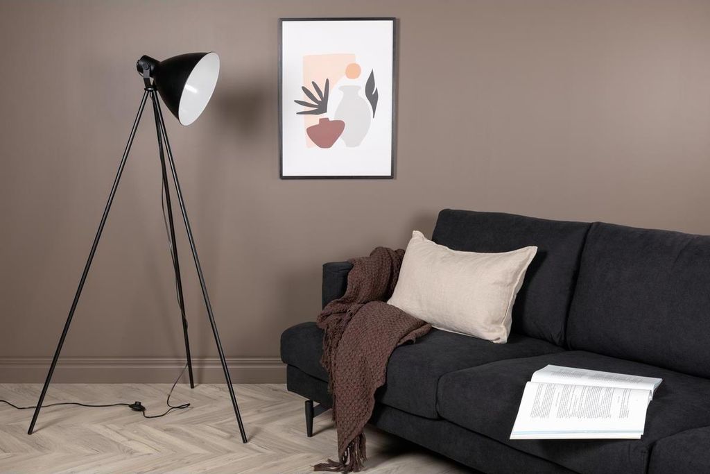 Stehlampe TIV - Stehleuchte 140cm hoch in schwarz