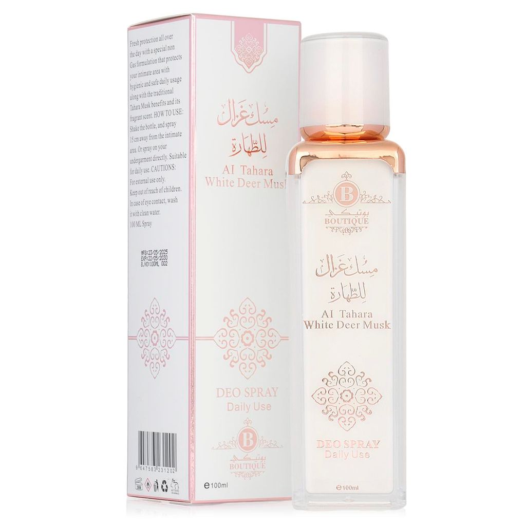 Boutique Al Tahara White Deer Musk 100ml Deo Spray