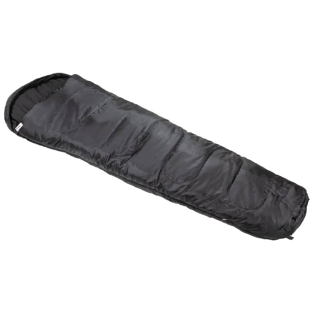 Sac de couchage momie noir 450g/m² idéal pour bivouac et trekking