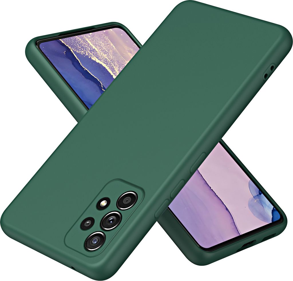 Galaxy A53 5G Hülle, Flüssig Silikon Handyhülle Stoßfest Kratzfest Schutzhülle für Samsung Galaxy A53 5G Grün