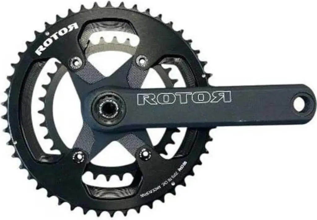 Pédalier Compact Rotor NS24 Argent 50/34T avec Manivelles de 175 mm CL43.5
