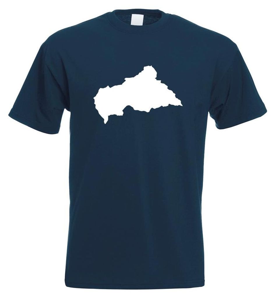 Kiwistar - T-Shirt - Navy - Zentralafrikanische Republik Herren Funshirt Bedruckt Design Sprüche Spruch Motive - mit Motiv Bedruckt - Funshirt Des...