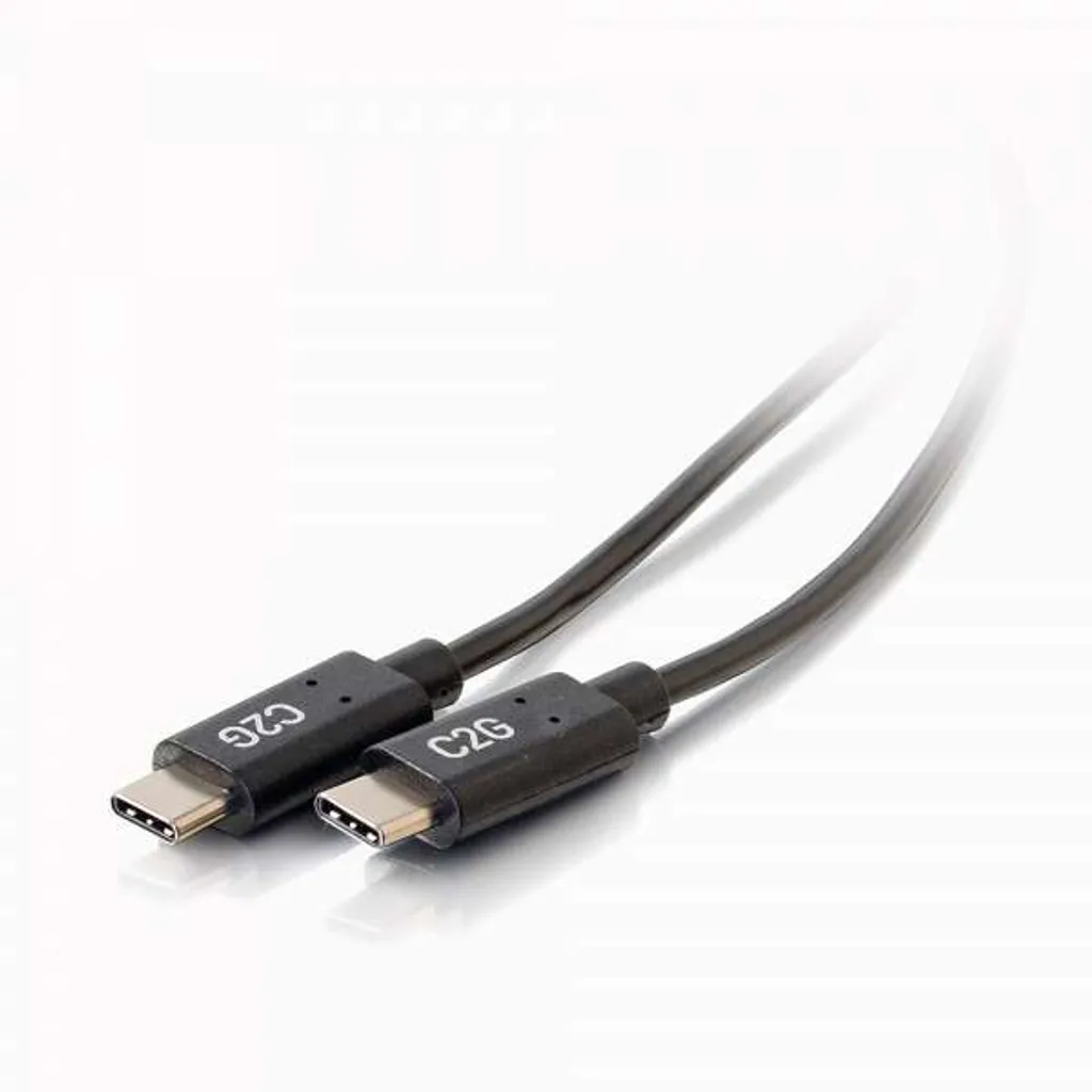 Câble USB Type C 3A Charge Rapide 1.8m C2G Noir USB 2.0 Ultra Résistant