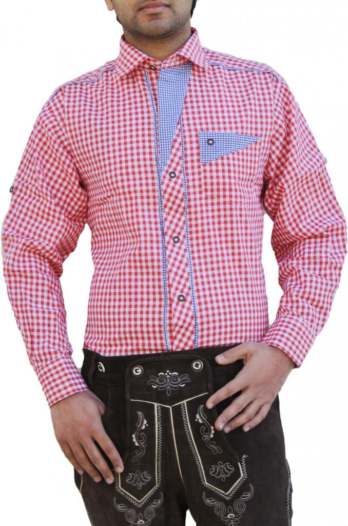 Trachtenhemd für trachten lederhosen freizeit Hemd Produktbild 