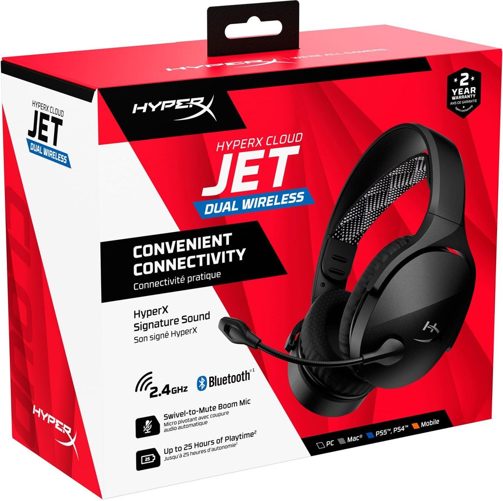 HyperX Cloud Jet – Draadloze gamingheadset (dubbele Productafbeelding 