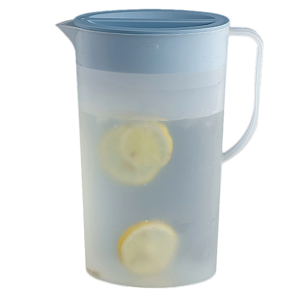 Wasserkaraffe Wasserkrug Karaffe Kanne Kühlschrank mit Deckel Kunststoff 4 Farbe 