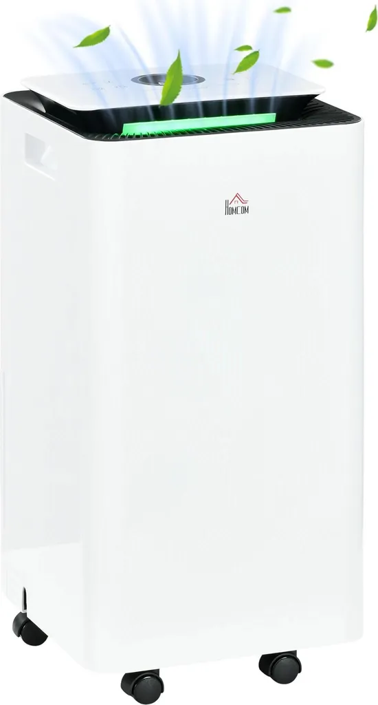 Déshumidificateur électrique 12L par jour 210W blanc 25x25x50,5 cm