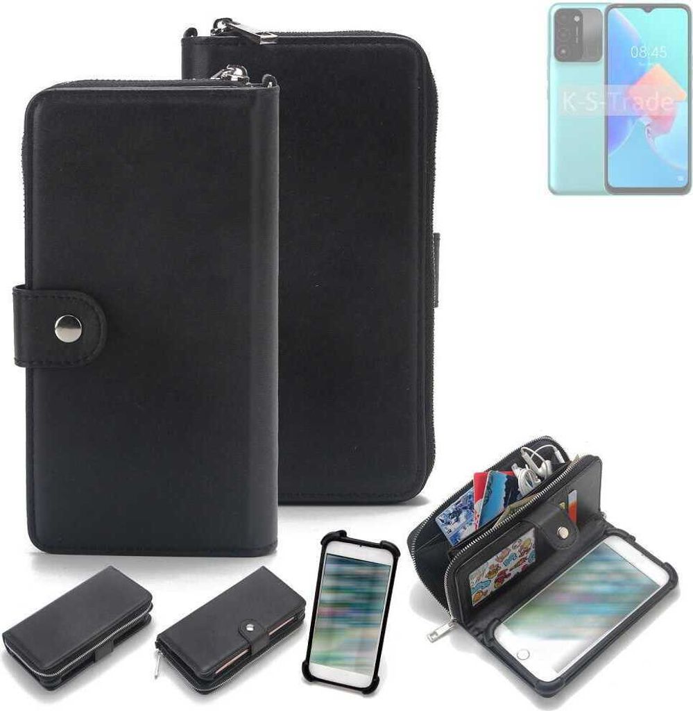 K-S-Trade 2in1 Handyhülle Schutzhülle kompatibel mit Tecno Spark 8C & Portemonnee Cover Handy Hülle Case Etui Geldbörse Wallet Bookstyle Hülle