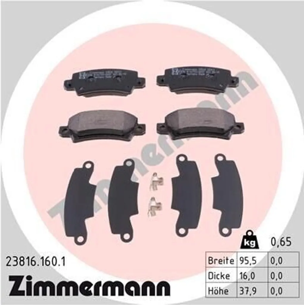 Dites Adieu aux Bruits de Freinage sur Corolla avec Zimmermann 23816