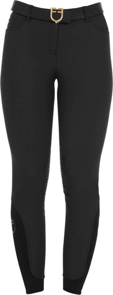 Equestro Reithose Damen Slim Fit Kneegrip Breeches Damenreithose Black 36