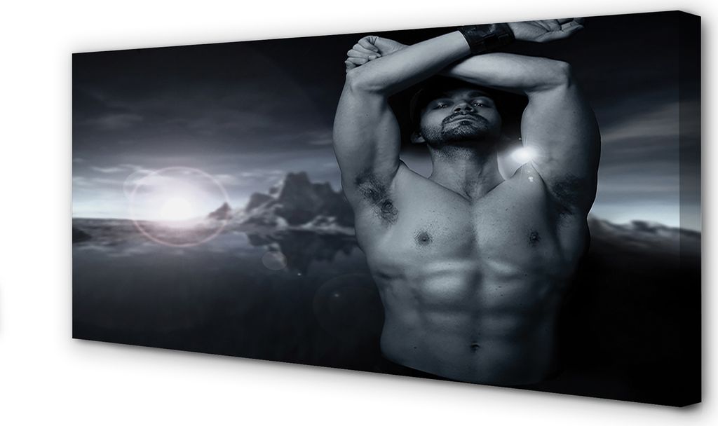 Leinwandbild 100x50 Wandkunst Männlich berg