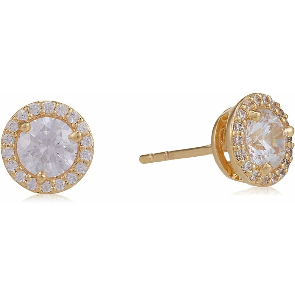 Glittering gold-plated silver earrings with zircons MKC1035AN710