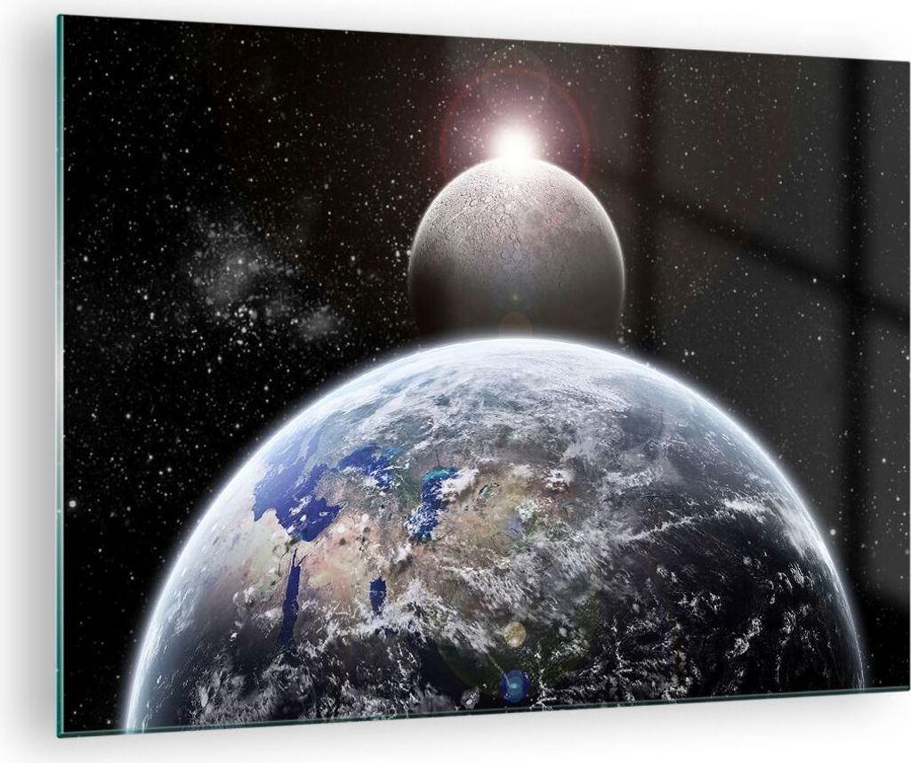 Bilder auf glas - Apokalypse Meteorit Sterne Planet - Produktbild 