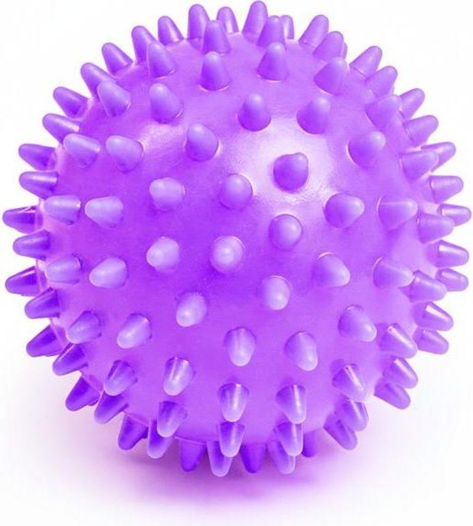 Massagebälle mit dornen 7,5 cm Igelball, Sensorische Kugel für Hand, Rücken Rehabilitation, Physiotherapie Lila
