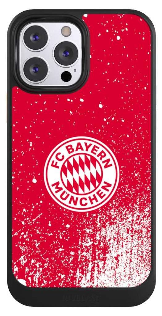 NIVOCASE Hülle für Apple iPhone 13 Pro Max Handyhülle NIVOcore Case Schwarz FC Bayern München FCB Offizielles Lizenzprodukt