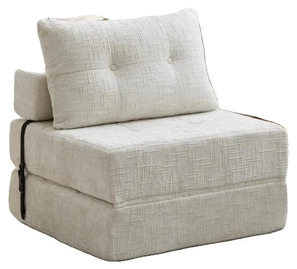 Matelas pliant beige confortable au design moderne - Siège d'appoint