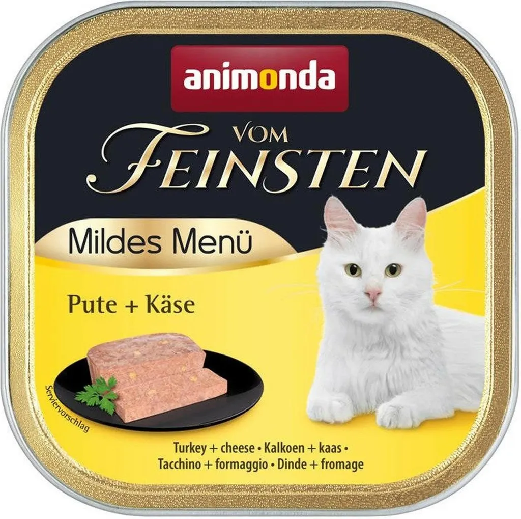 Cibo Gatto Animonda Vom Feinsten Adult Tacchino Formaggio 32 Pezzi