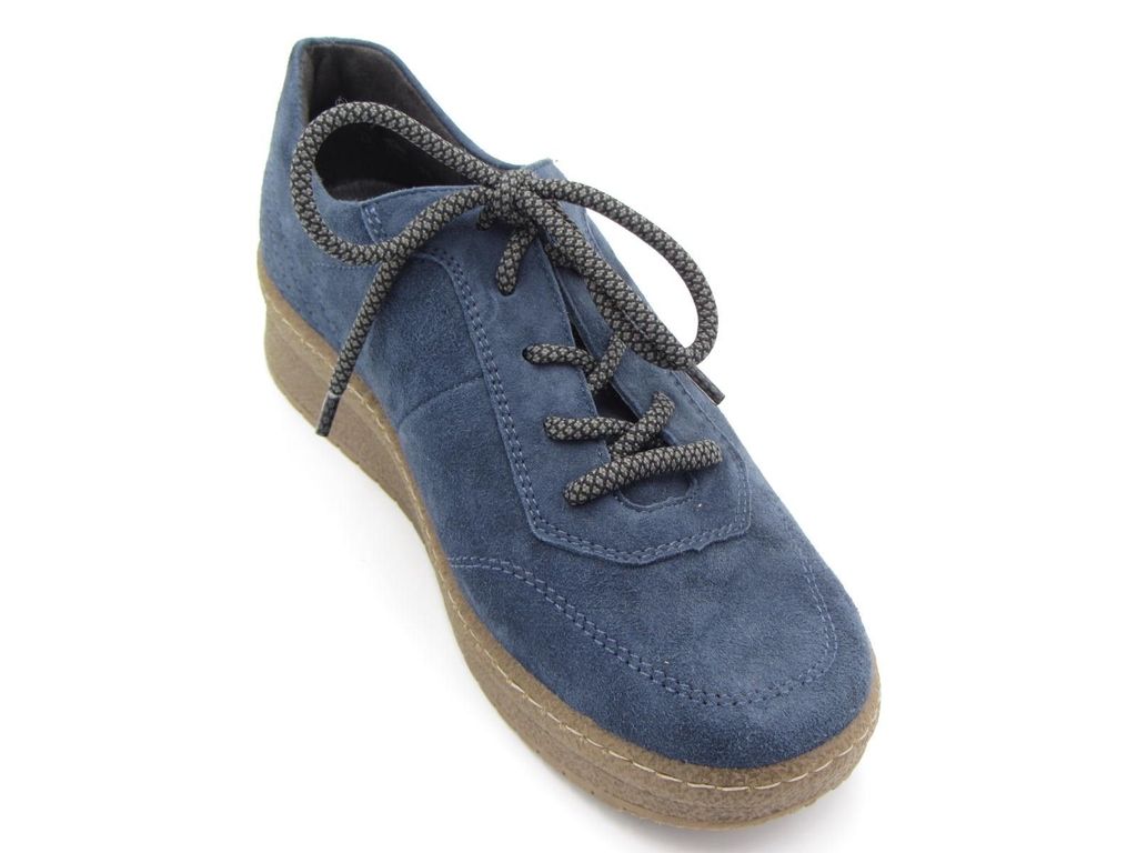 Semler Damen Schnürschuhe elegant blau Gr. 5,5