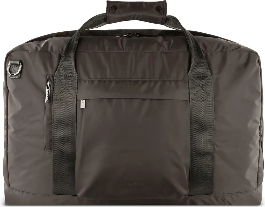 Borsa Bugatti Elia Weekender Brown - Borsone 55cm Nylon Dark Brown