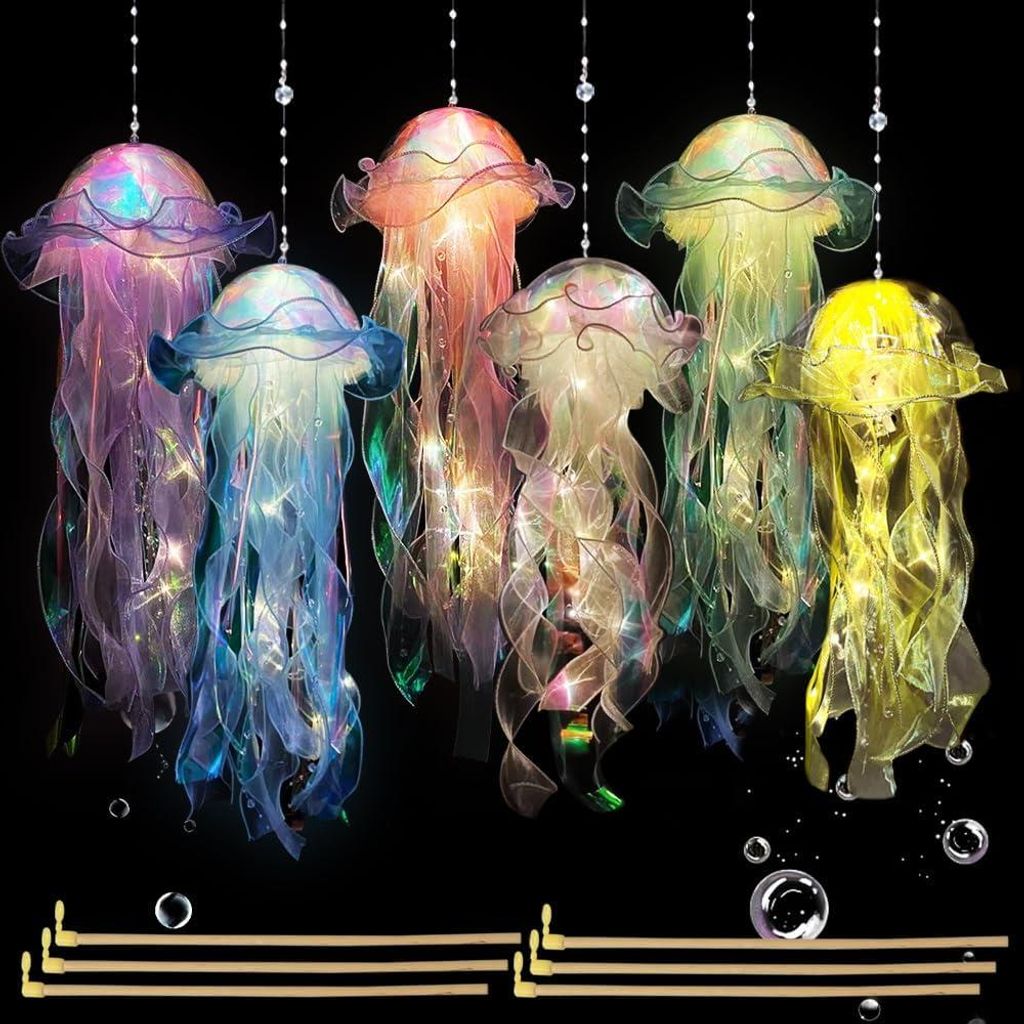 6 kusů lamp ve tvaru medúz - závěsné - lampy ve tvaru medúz Obrázek produktu 