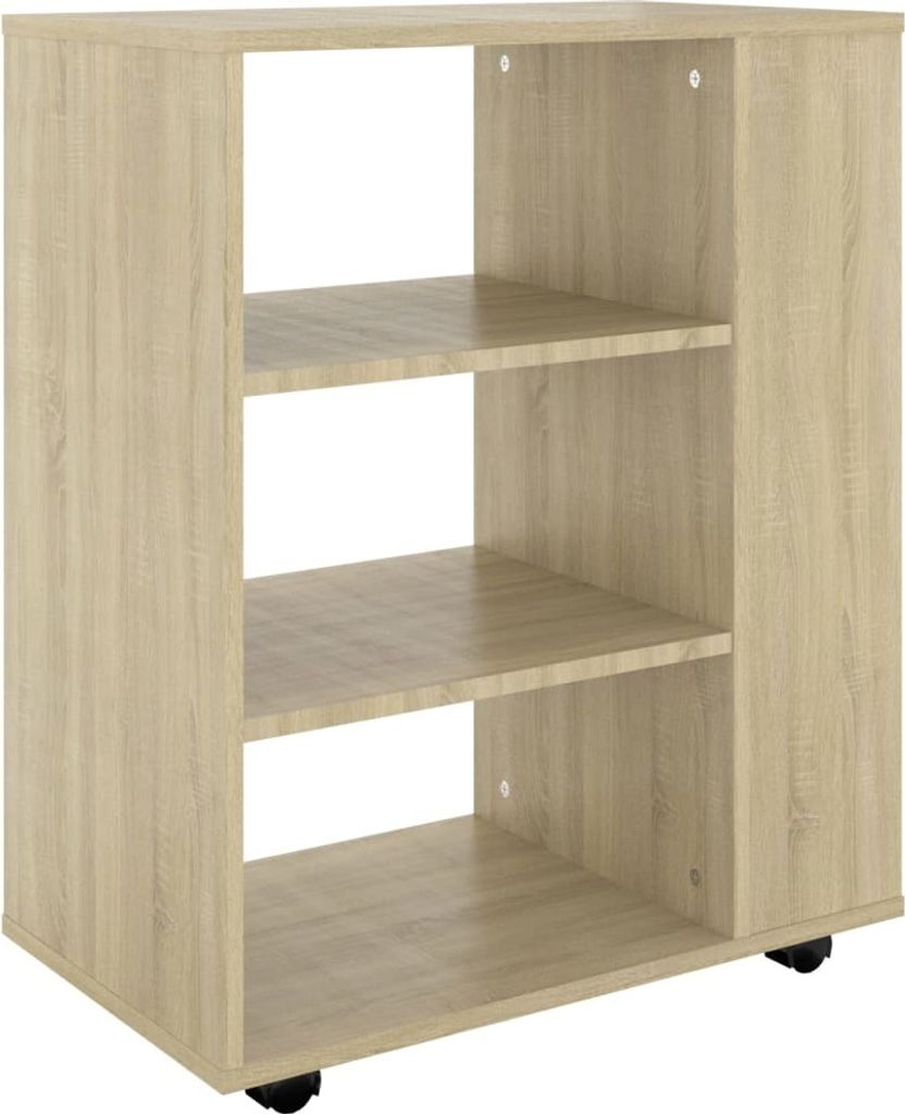 vidaXL Szafka na kółkach dąb sonoma 60x35x75 cm materiał Zdjęcie produktu 