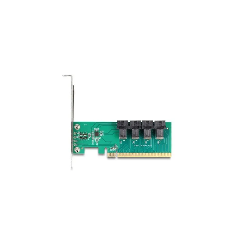Carte de Bifurcation PCIe x16 Delock supportant 4 Interfaces NVMe U.2 - 4
