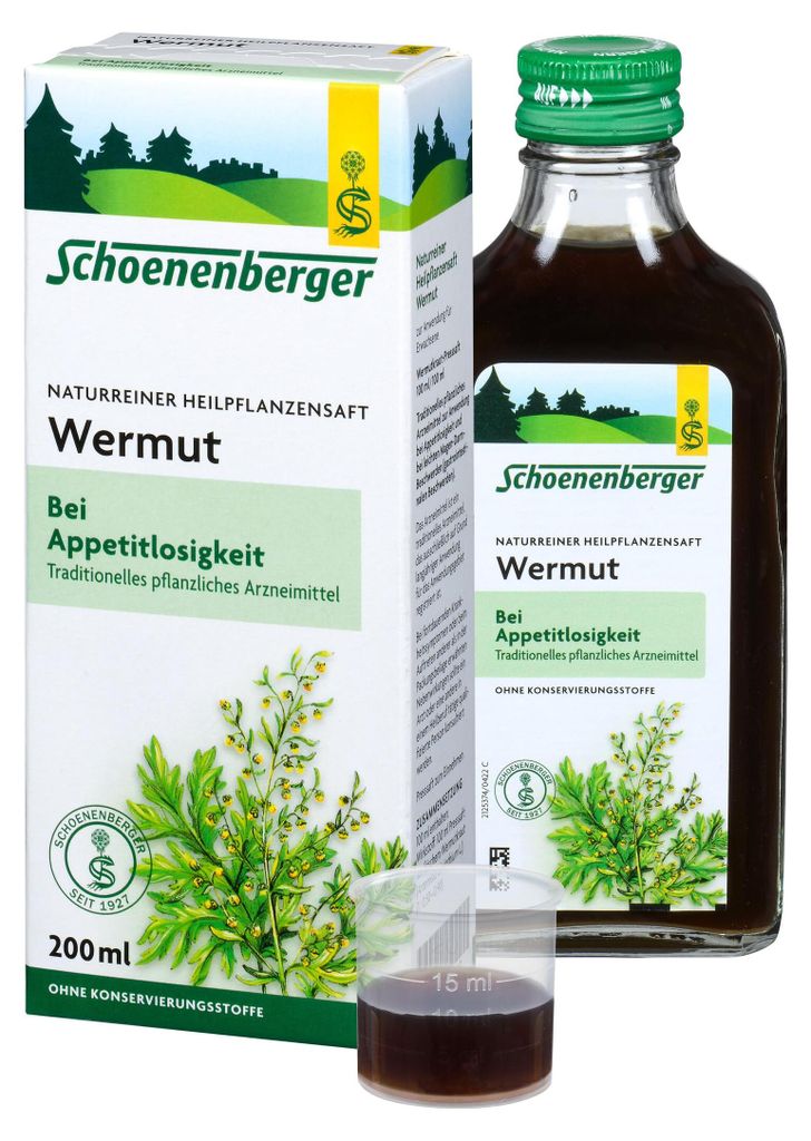 Schoenenberger Wermut Heilpflanzensaft 200 ml, unterstützt Produktbild 