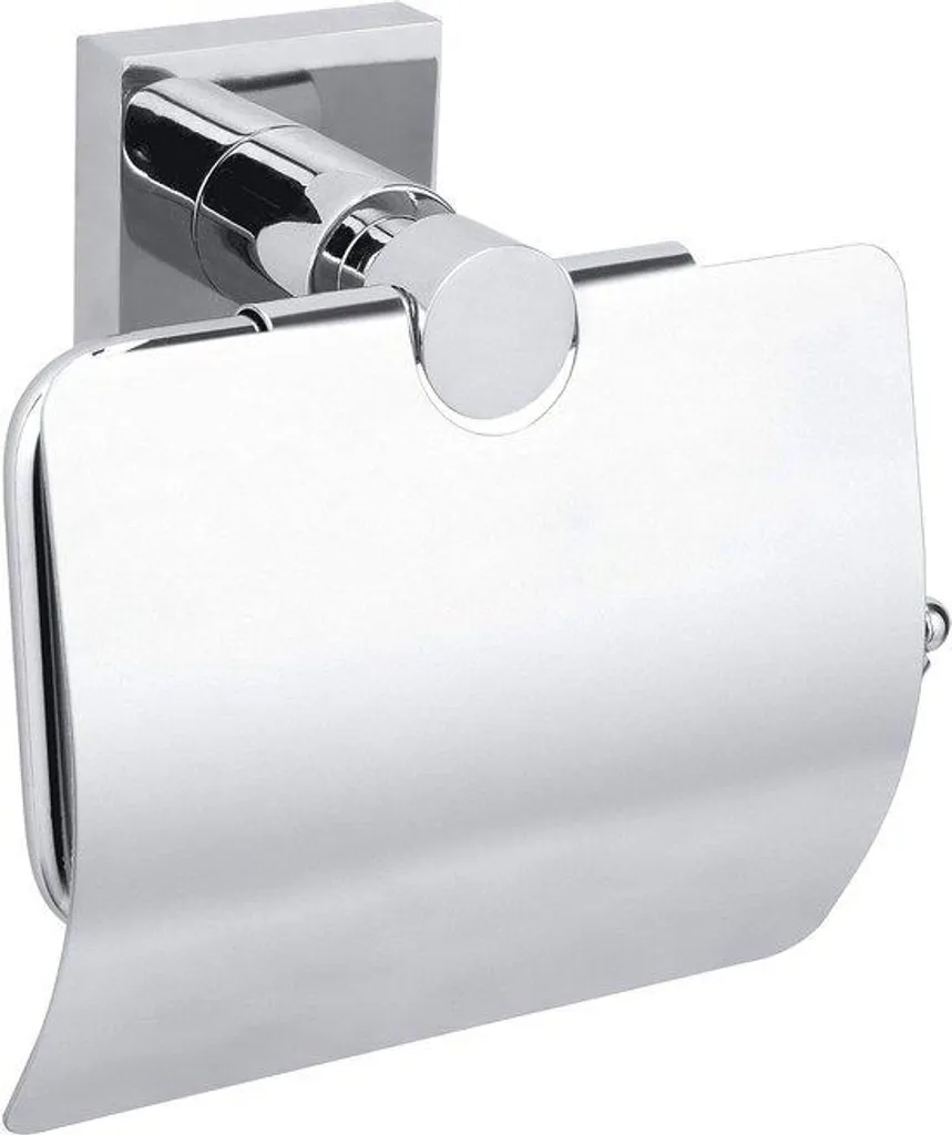 Porte-rouleau WC autocollant chromé brillant, installation sans trou