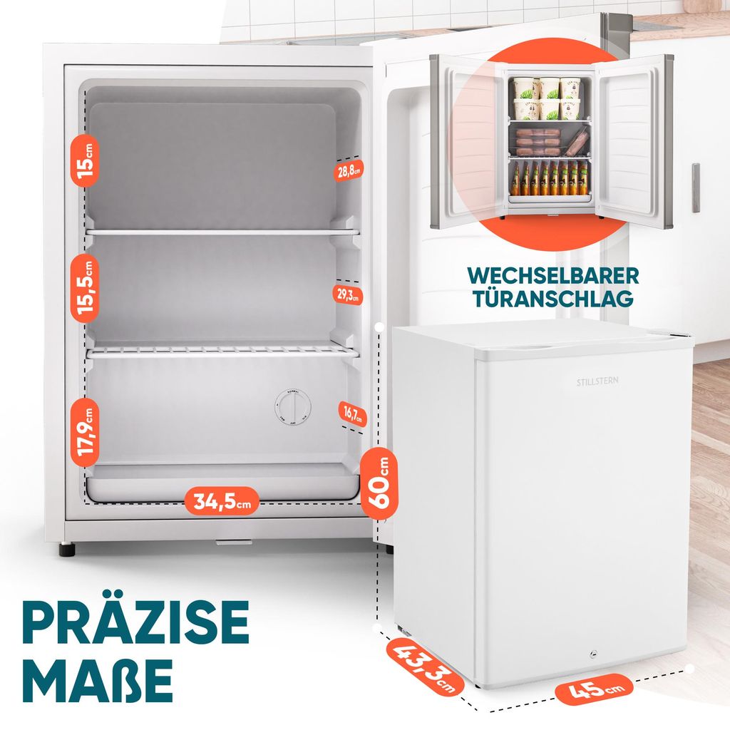 Stillstern Mini Gefrierschrank (42L) -18°C, Schloss, Camping