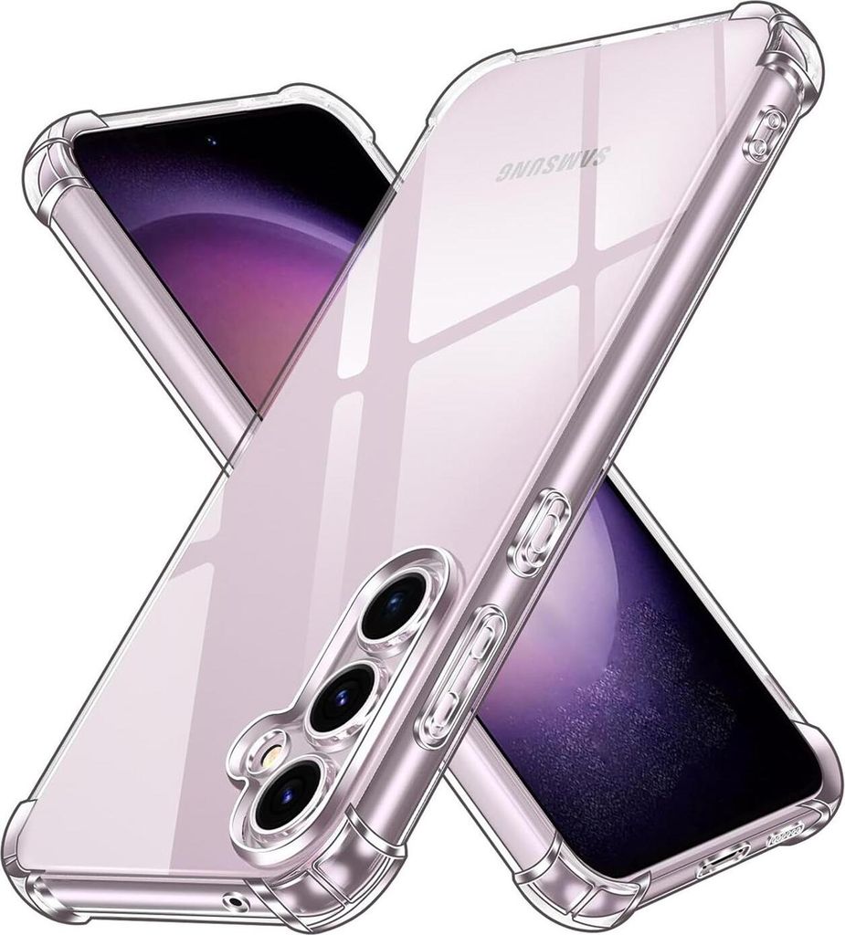 Conie Rugged Silikon Schutzhülle für Samsung Galaxy S23 FE Tasche Case Cover Bumper TPU Hülle in Transparent