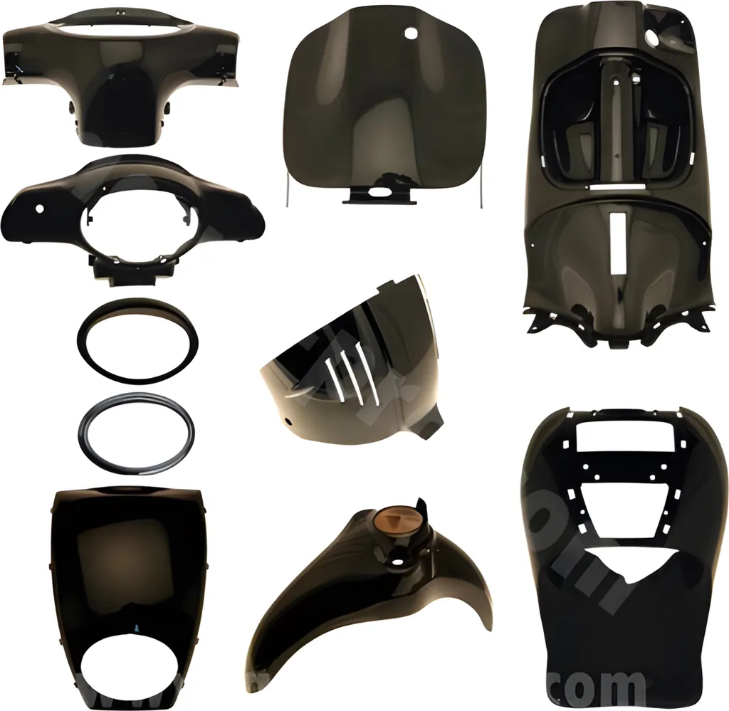 Kit habillage TNT 10 pièces Noir brillant pour réparer carénages cassés