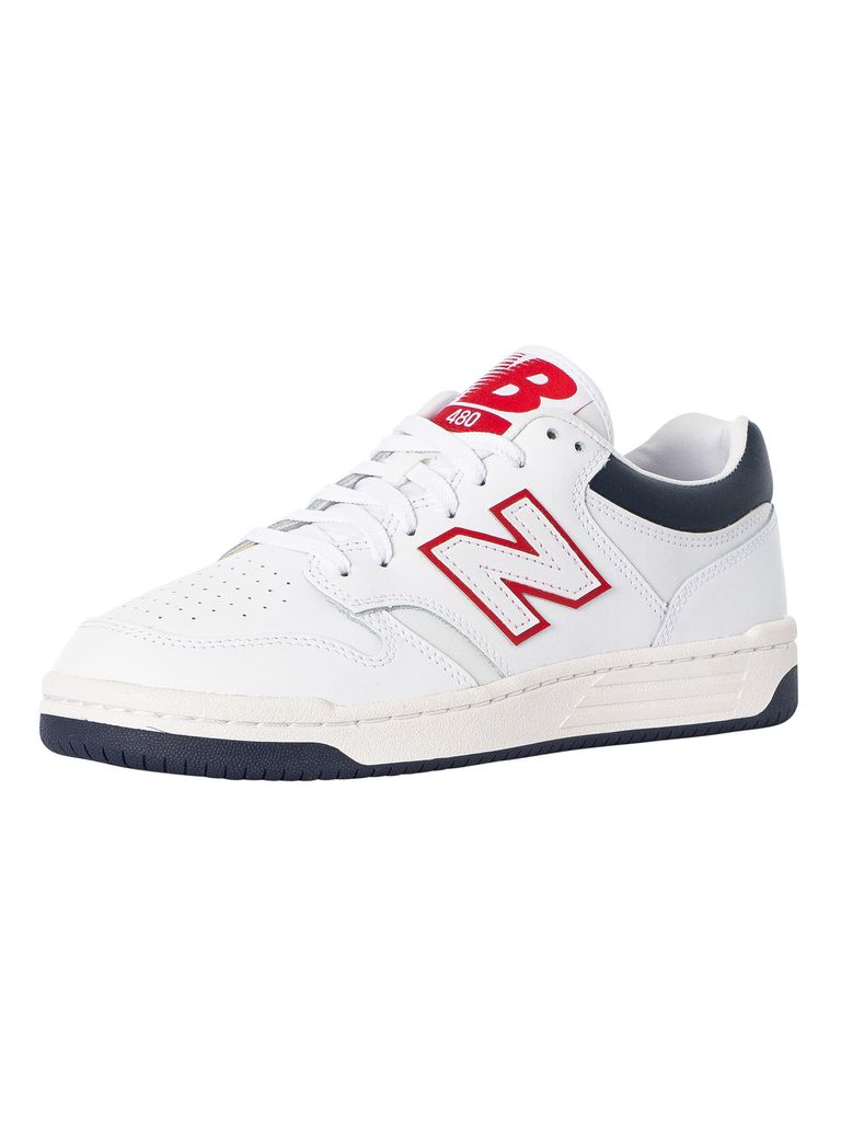 New Balance BB480 Lederturnschuhe, Weiß 45.5 EU Produktbild 