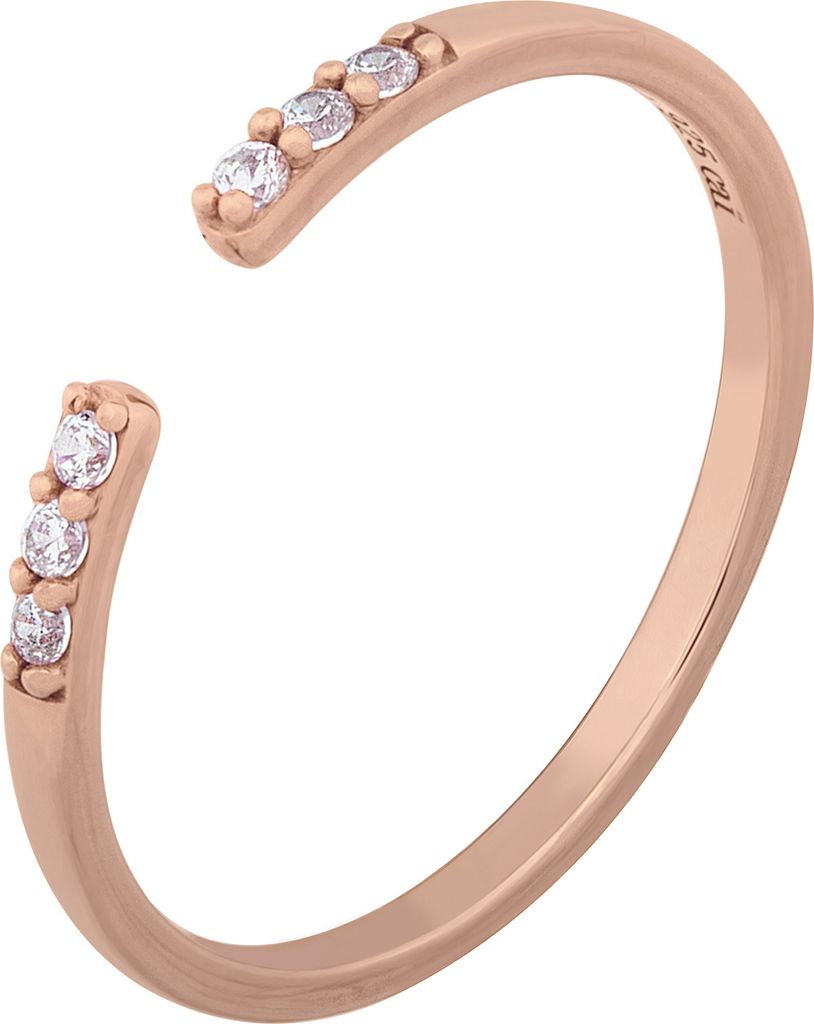 cai Ring 925/- Sterling Silber rot 048 (15,3) Zirkonia 274270226-2