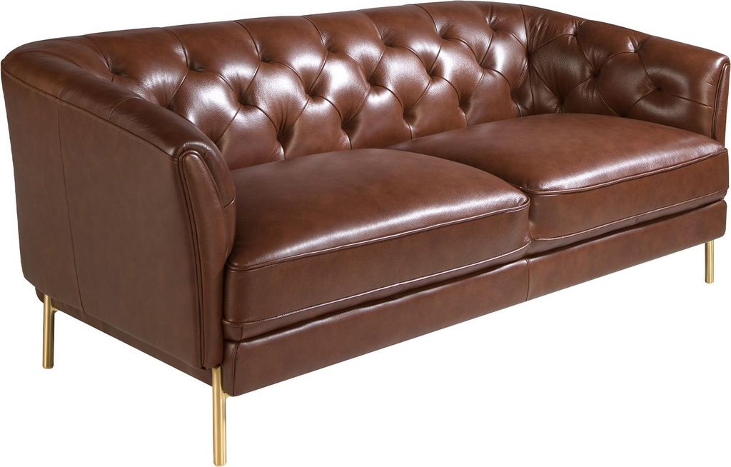 Angel Cerdá Chester 2-Sitzer-Sofa aus cognacfarbenem Leder 6139