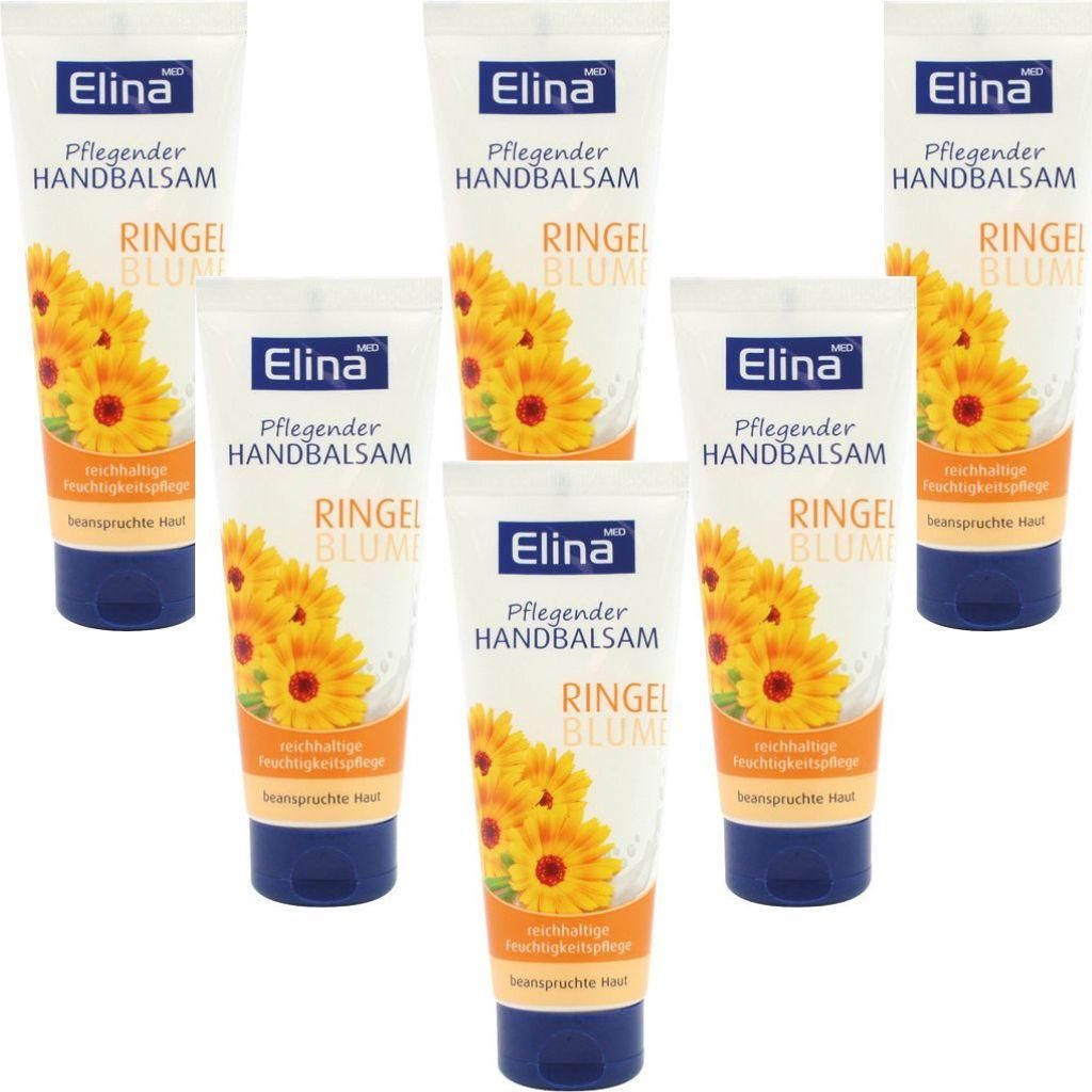 6x 75 ml Creme Elina Handcreme Ringelblume in Tube Produktbild 