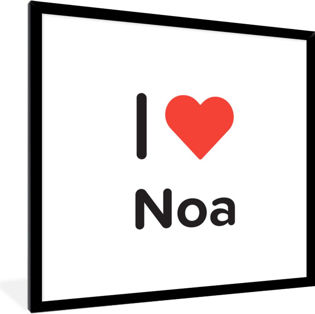 MuchoWow® Gerahmtes Poster Ich liebe - Noa - Mädchen 40x40 Produktbild 