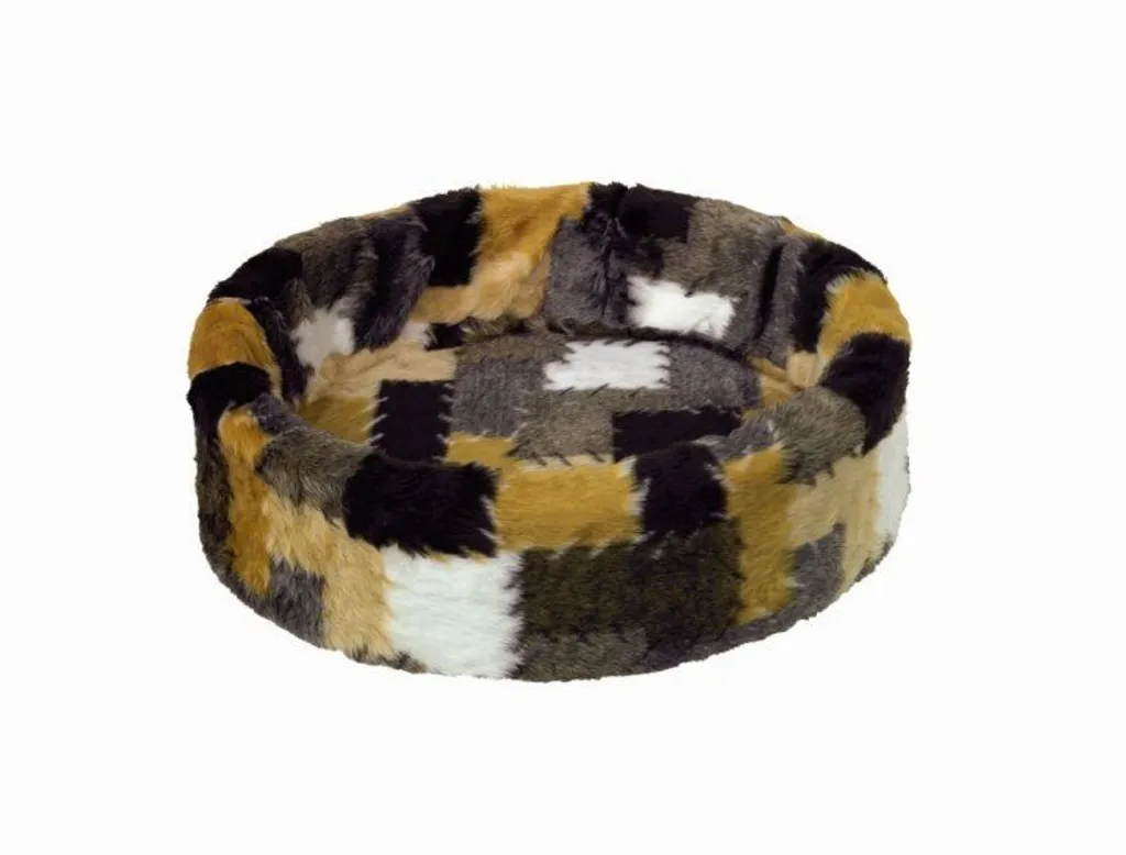 Letto in peluche Nobby 70 cm patchwork - Cuccia morbida per cani e gatti