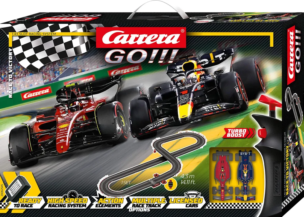 Circuit Carrera Go !!! 4,3m : Jeu de Course Robuste et Facile à Monter