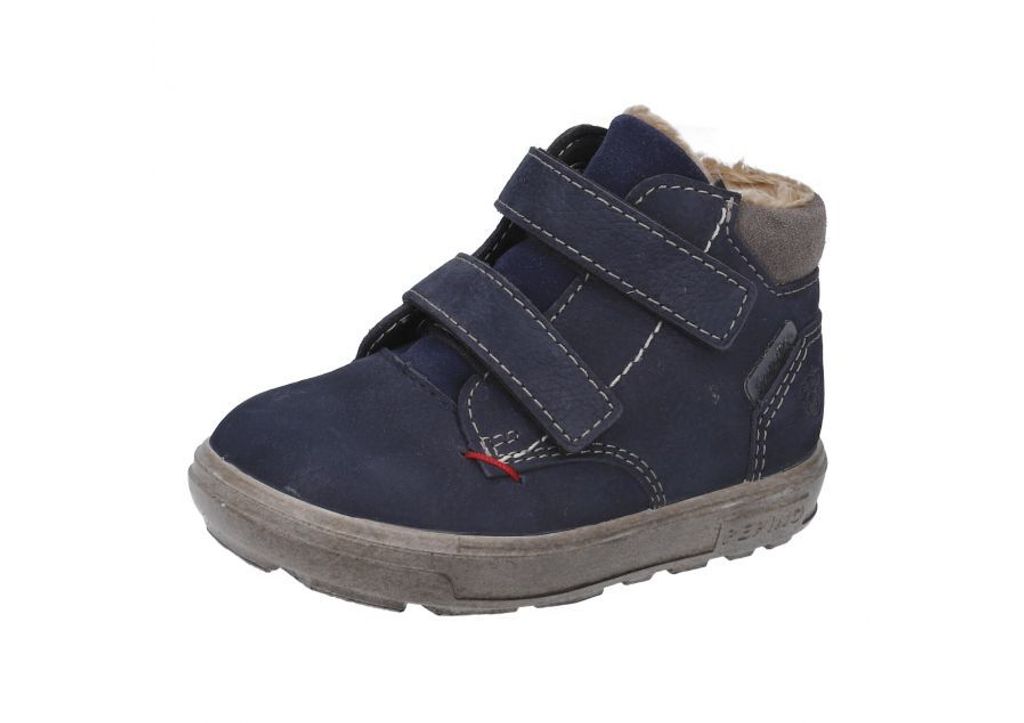 RICOSTA Boots ALEX von PEPINO für kleine Eisprinzen Klettverschluss Glattleder Lammwollfutter Jungen Marine Blau Größe 20