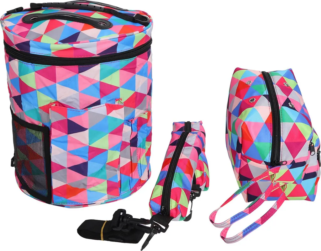 ASelected Confezione da 3 borse portaoggetti extra large da 180 l, con cerniera, in tessuto Oxford