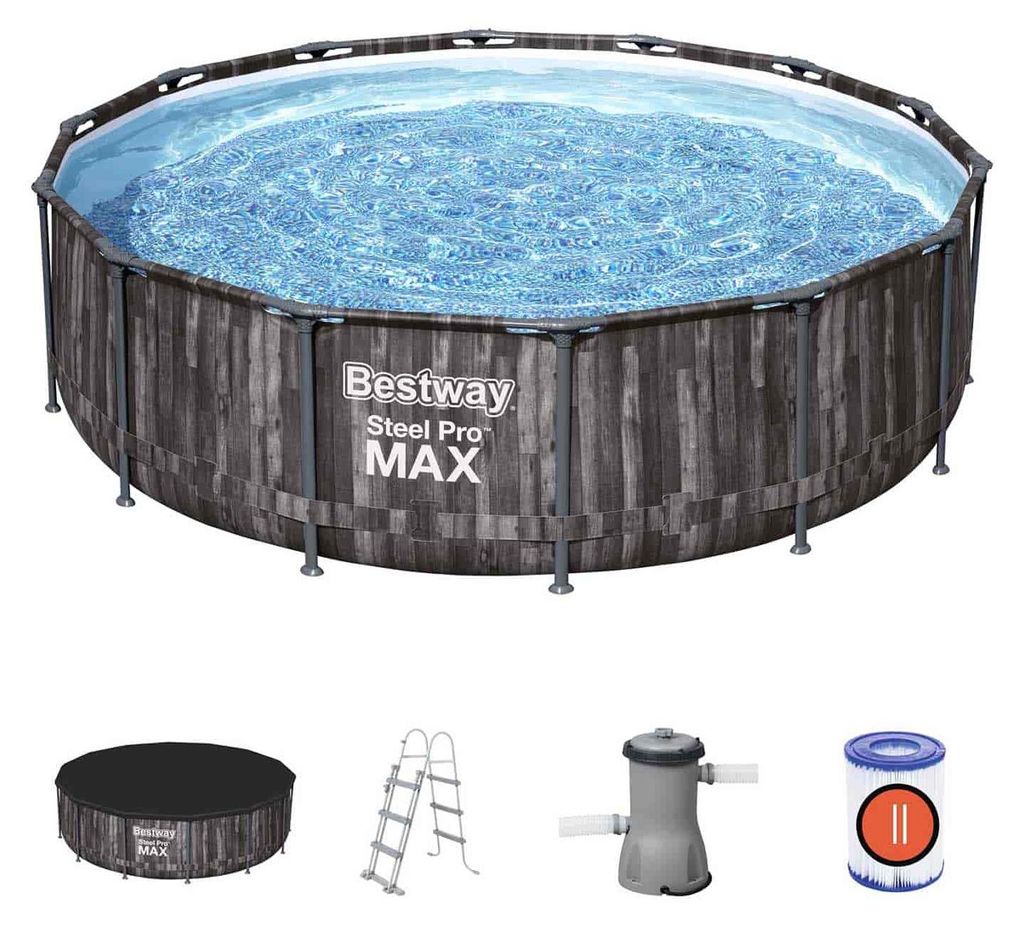 Bestway Steel Pro Max abnehmbarer Pool Ø427 x 107 cm mit Produktbild 
