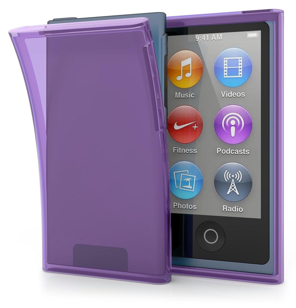 kwmobile Hülle kompatibel mit Apple iPod Nano 7 - Silikon Backcover Schutzhülle - Cover Case in Violett