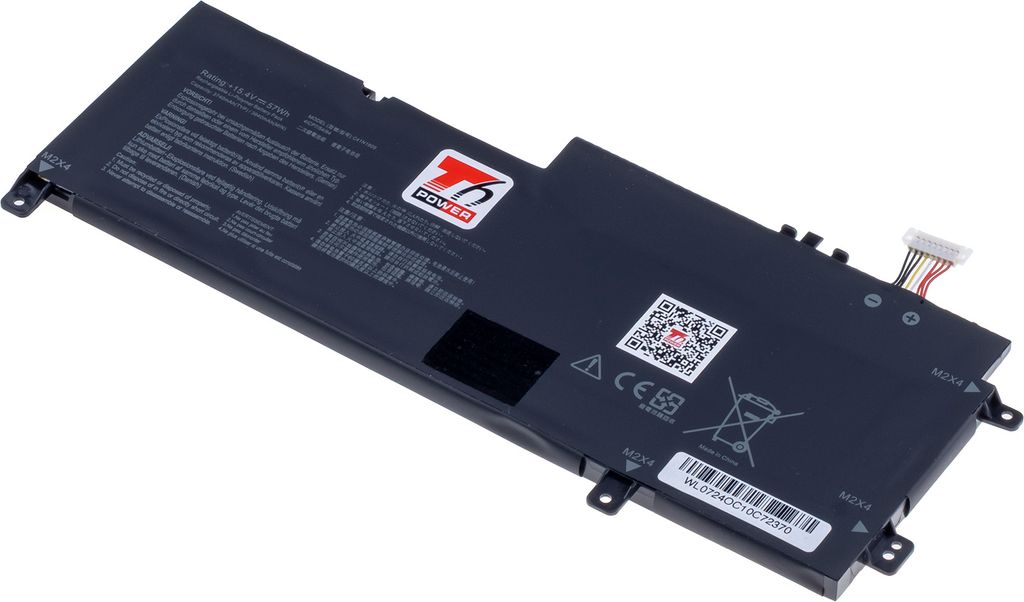 T6 Power Akku für Asus ZenBook Flip 15 UX562FD, Li-Poly, 15,4 V, 3740 mAh (57 Wh), schwarz