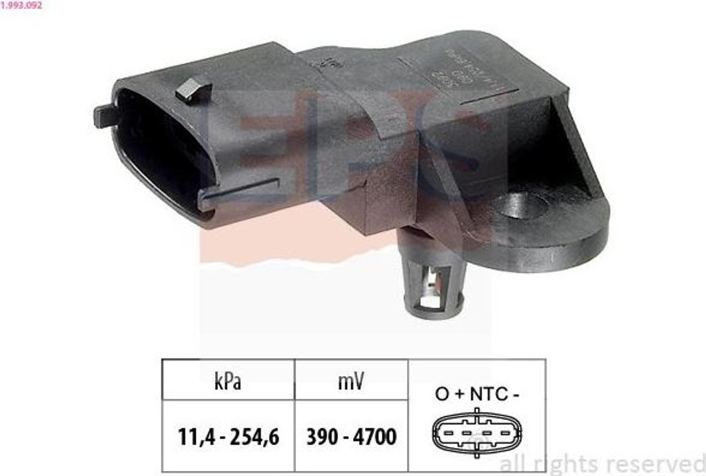 EPS Luftdrucksensor Höhenanpassung 1.993.092 Ansaugkrümmer für OPEL Corsa D Schrägheck (S07)