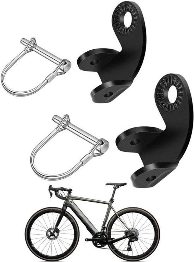 Fahrradschloss-Set - Fahrradanhänger schwarz mit Sicherheitswinde - Adapter Anhängerkupplung - Fahrradanhänger mit Sicherheitsfunktion