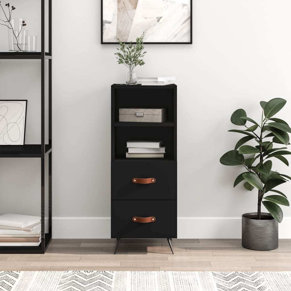 Maison Exclusive - Sideboard Schwarz 34,5x34x90 cm Holzwerkstoff